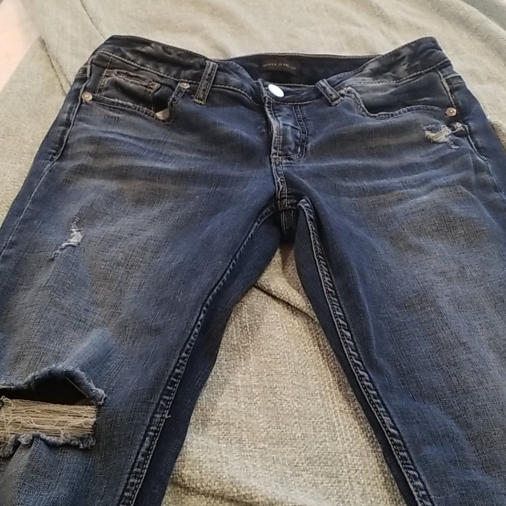 Silver Elyse Capris